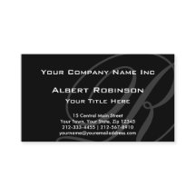 Elegant Custom Monogram Grey op zwart