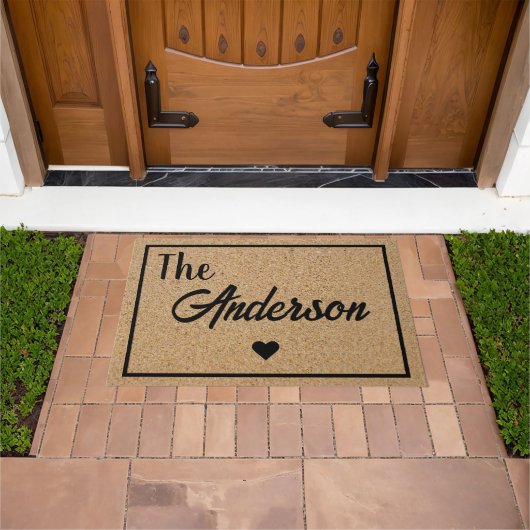 Elegant Custom Monogram Initiaal Deurmat (Buiten)
