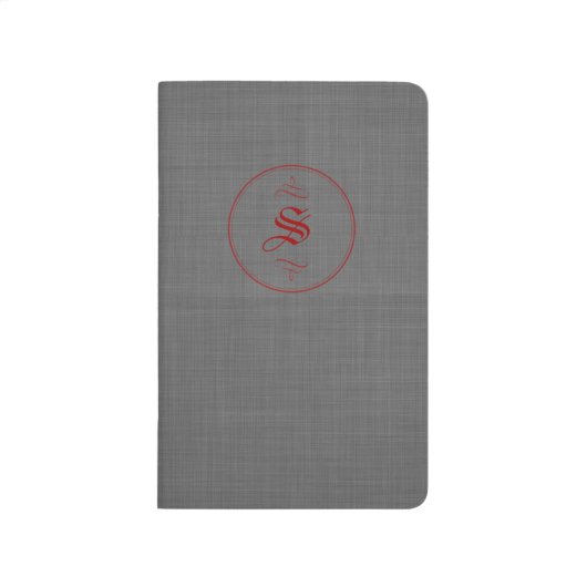 Elegant Custom Monogram  Pocket Journalistiek Journal (Voorkant)