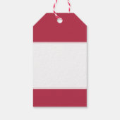Elegant Custom Monogram Rood en Wit Cadeaulabel (Achterkant)