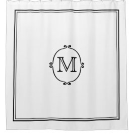 Elegant Custom Monogram Shower Curtain Douchegordijn