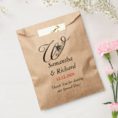 Elegant Custom Monogram W | Bruiloft dank u Bedankzakje (Gezegeld)