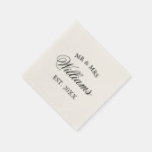 Elegant custom Mr Mrs Paper bruiloft party napkins Servet (Hoek)