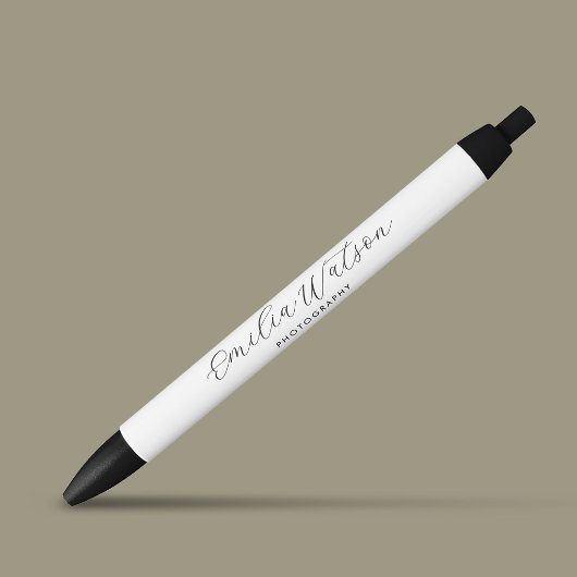 Elegant Custom Name Job Title Branded Promotional Blauwe Inkt Pen