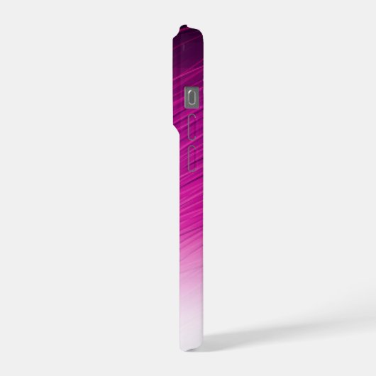 Elegant Custom Name Monogram Paarse Streaks iPhone Hoesje (Linkerkant)