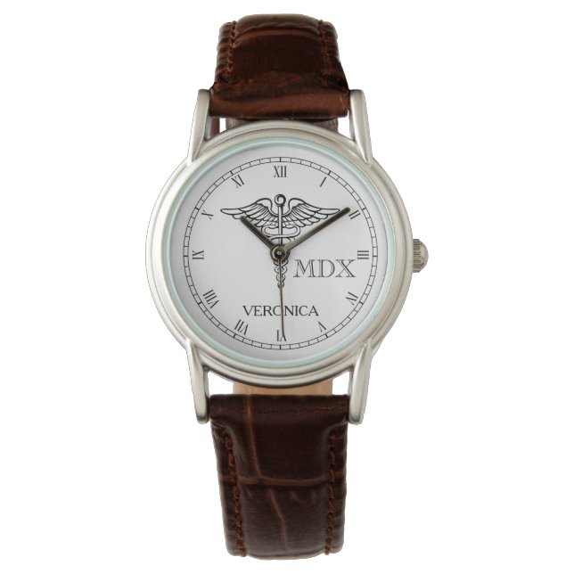 Elegant Custom Name|Title Health Professional Watc Horloge (Voorkant)