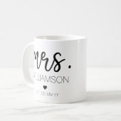 Elegant Custom Name Wedding New Couple Gift Koffiemok (Voorkant links)