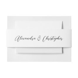 Elegant Custom Names Calligraphy Wedding Uitnodigingen Wikkel