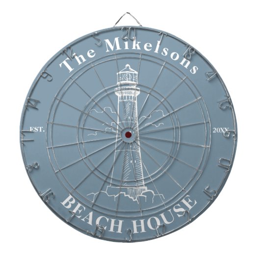 Elegant Custom Nautical Beach House Dartbord (Voorkant)