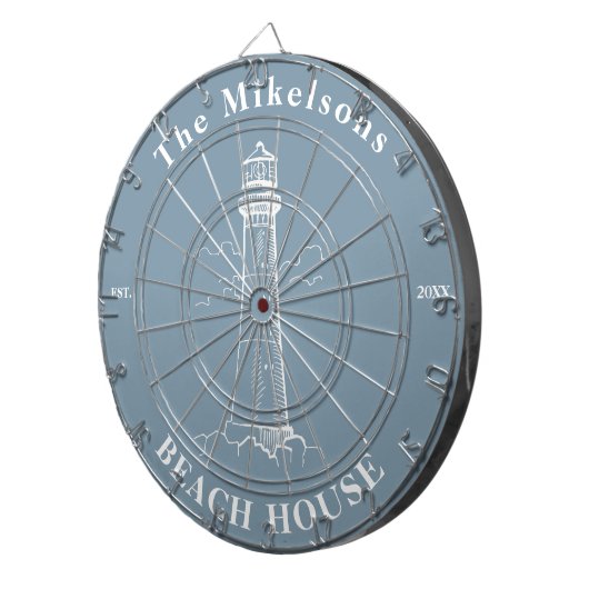Elegant Custom Nautical Beach House Dartbord (Voorkant Rechts)