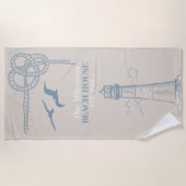 Elegant Custom Nautical Beach House Strandlaken (Voorkant)