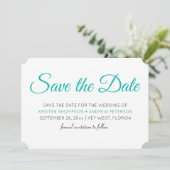 Elegant Custom Oerwoud Green Color Calligraphy Save The Date (Staand voorkant)