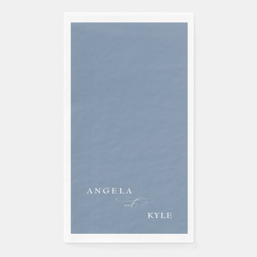 Elegant Custom Periwinkle Wedding Servet (Voorkant)