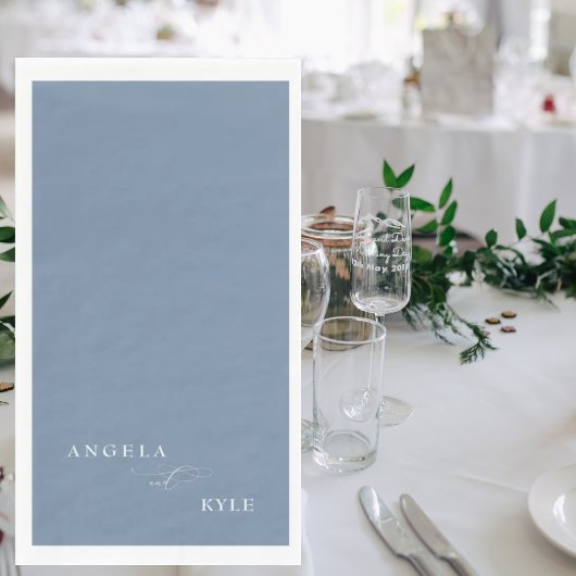 Elegant Custom Periwinkle Wedding Servet