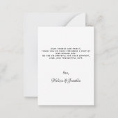 Elegant Custom Pet Photo Dog Weddenschap Hartelijk Notitiekaartje (Achterkant)