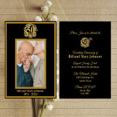Elegant Custom Photo 50th Golden Jubileum Party Kaart