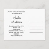 Elegant Custom Photo Afstuderen Uitnodiging Briefkaart (Achterkant)