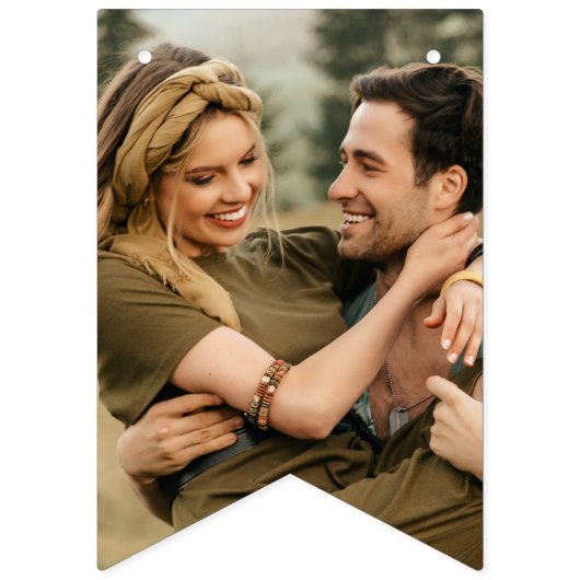 Elegant Custom Photo Bunting Flags Vlaggetjes (Tweede vlag)