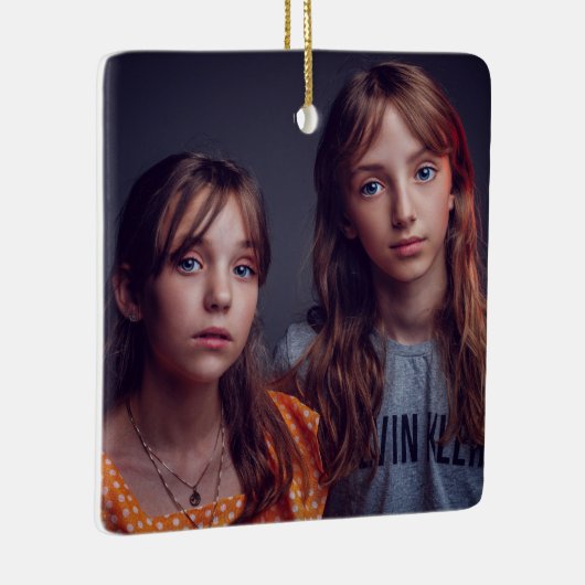 Elegant Custom Photo Ceramic Ornament (Rechts)