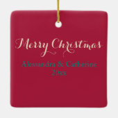 Elegant Custom Photo Ceramic Ornament (Achterkant)
