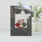 Elegant Custom Photo Christmas Greeting Card Kaart (Staand voorkant)