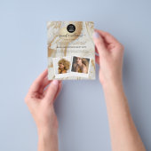 Elegant Custom Photo Logo Promotion Gold Marble Flyer (Hand)