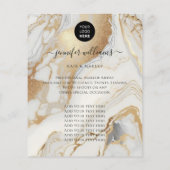 Elegant Custom Photo Logo Promotion Gold Marble Flyer (Achterkant)