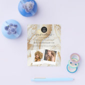 Elegant Custom Photo Logo Promotion Gold Marble Flyer (Enkel)