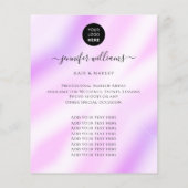 Elegant Custom Photo Logo Promotion Paars Flyer (Achterkant)