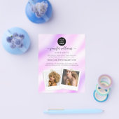 Elegant Custom Photo Logo Promotion Paars Flyer (Enkel)