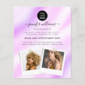 Elegant Custom Photo Logo Promotion Paars Flyer (Voorkant)