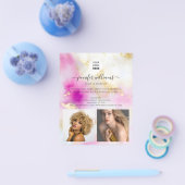 Elegant Custom Photo Logo Promotion Waterverf Flyer (Enkel)