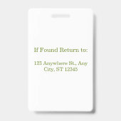 Elegant Custom Photo & Name Badge Design (Achterkant)