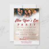 Elegant Custom Photo New Year’s Eve Party Kaart (Voorkant)