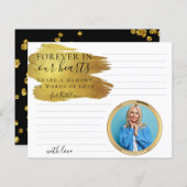 Elegant Custom Photo Share a Memory Funeral Kaart (Voorkant / Achterkant)