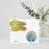 Elegant Custom Photo Share a Memory Funeral Kaart (Staand voorkant)