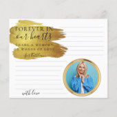 Elegant Custom Photo Share a Memory Funeral Kaart (Voorkant)