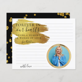 Elegant Custom Photo Share a Memory Funeral Kaart