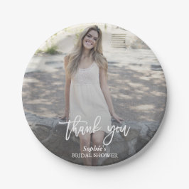 Elegant Custom Photo Vrijgezellenfeest Papieren Bordje