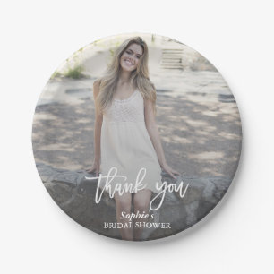 Elegant Custom Photo Vrijgezellenfeest Papieren Bordje