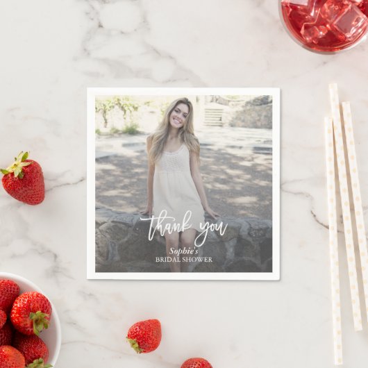 Elegant Custom Photo Vrijgezellenfeest Servet (Insitu)