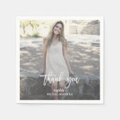 Elegant Custom Photo Vrijgezellenfeest Servet (Voorkant)