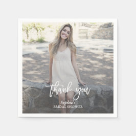 Elegant Custom Photo Vrijgezellenfeest Servet