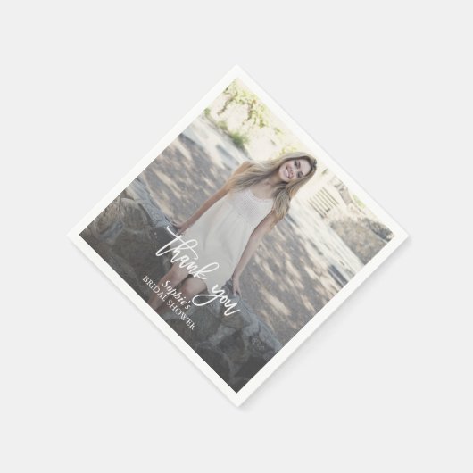 Elegant Custom Photo Vrijgezellenfeest Servet (Hoek)