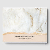 Elegant Custom Photo Weddenschap Book Gastenboek (Achterkant)