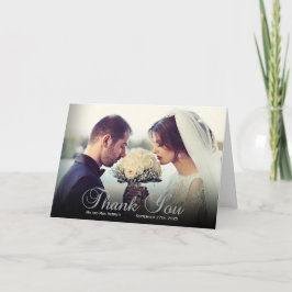 Elegant Custom Photo Weddenschap Hartelijk dank Kaart