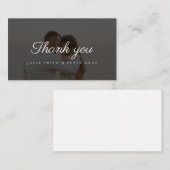 Elegant Custom Photo Weddenschap Thankyou Card Informatiekaartje (Voorkant / Achterkant)