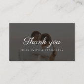 Elegant Custom Photo Weddenschap Thankyou Card Informatiekaartje (Voorkant)