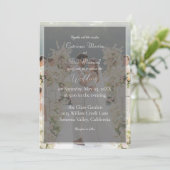 Elegant Custom Photo Wedding Invitation Kaart (Staand voorkant)