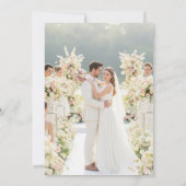 Elegant Custom Photo Wedding Invitation Kaart (Achterkant)